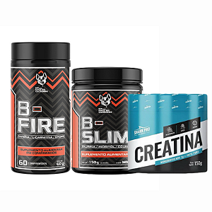 KIT EMAGRECEDOR FOGO NO CACHORRO(B-FIRE + B-SLIM + CREATINA 15OG) - 13 NUTRITION #DESCONTO