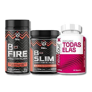 KIT LINDA E MAGRA (B-FIRE + B-SLIM + MULTIVITAMINICO TODAS ELAS)