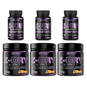 3X KIT EMAGRECEDOR ZERUM (Z-FIRE + Z-DRY) - ZERUM LABS #DESCONTO