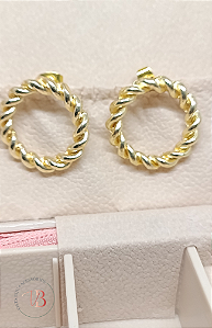 Brinco Argola Trançada