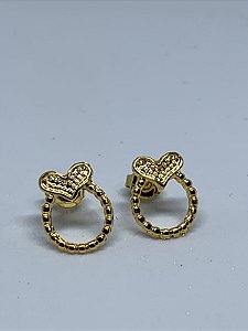 Brinco Coração Dourado