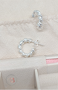 Brinco Argola Trançada Prata