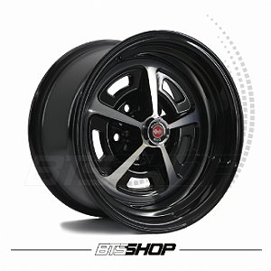 Jogo de Rodas Magnum 500 Aro 15 Tala 7 E 8 5x114 Kmai Preta