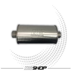 Abafador BTS Performance Em Aço Inox 430 Escovado Oval 400mm 3,0" Pol