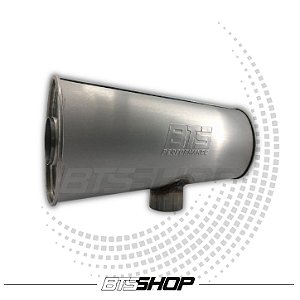 Abafador BTS Performance Em Aço Inox 430 Escovado Oval 500mm 3,0" Pol 1 Entrada e 2 Saídas