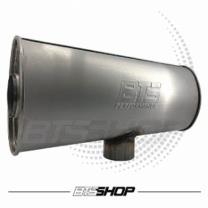 Abafador BTS Performance Em Aço Inox 430 Escovado Oval 500mm 3,0" Pol 1 Entrada e 2 Saídas