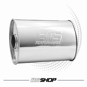 Abafador em aço inox 304 para escapamento - Modelo Oval 2.1/2" 300mm