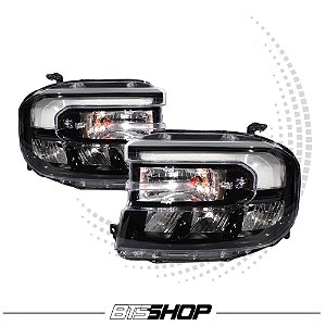 Par Farol Mascara Negra Ford Maverick FX4 2021+ Tremor