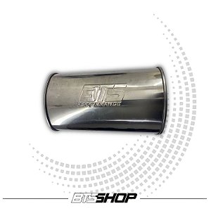 Abafador BTS Oval Inox 304 Polido 350mm 2.5" 1e e 1s (Msm Lado)