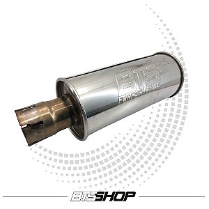 Abafador BTS Redondo Inox 304 Polido 300mm 2,5" C/ Adaptação