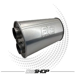 Abafador BTS Oval Inox 430 Escovado 350mm 2,5" 1e e 2s
