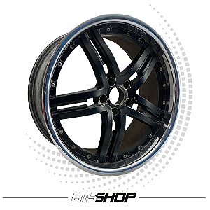 Roda Aro 20 Tala 9 OffSet35 5x114 Preto Borda Cromada (Jogo)