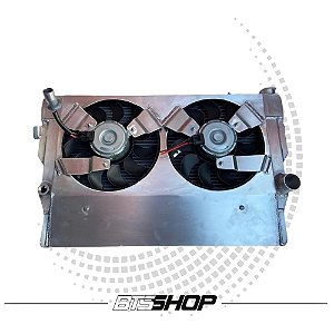 Radiador Alumínio Ventoinha Dupla Completo GM Opala 69-79