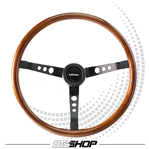 Volante Lotse Big Block Wood S Aço Cromado Madeira Legítima