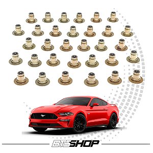 Kit de 32 Vedadores de Válvulas Cabeçote Original Ford Mustang 2018-2023