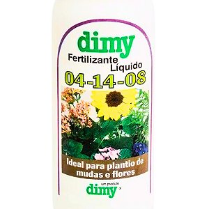 Fertilizante Liquido Dimy Concentrado 04-14-08 500ml Rende até 50L