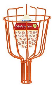 Colhedor Apanhador De Frutas Laranja Médio Tramontina S/cabo