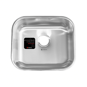 Cuba N3 Funda 400x340x170 Furo Deslocado Aço Inox 430 Escovada