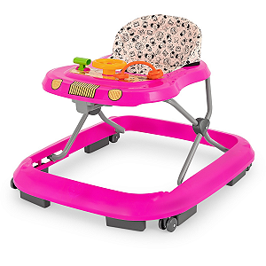 Andador Safari II Rosa Primeiros Passos Seguros Tutti Baby