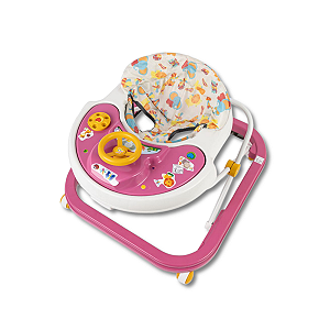 Andador De Bebê Infantil Musical Sonoro Rosa - Styll Baby