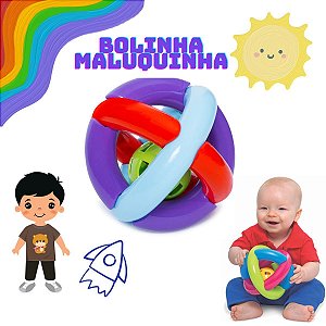 Bola Maluquinha Com Chocalho Bebê Infantil Mercotoys