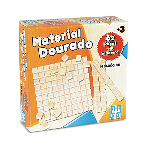 Material Dourado Pedagogico 62 Pçs Aprendizagem Divertida de Matemática
