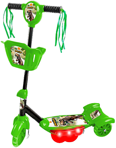 Patinete 3 Rodas Infantil Musical Com Luzes E Som Dinossauro