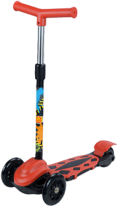 Patinete Infantil Radical Vermelho 3 Rodas Freio p crianças