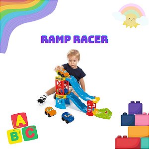 Super Pista Com 2 Carrinhos Ramp Racer 28 Peças - Mara