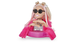 Boneca Barbie Busto com Som - Maquie e Estilize com Diversão