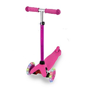 Patinete Rodas de LED Infantil Altura Ajustável 3 Rodas
