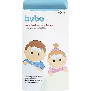 Gel Adesivo para Aliviar a Febre Buba 4 Unidades