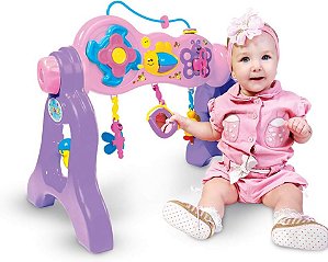 Centro De Atividades Didático Play Gym Maral 3x1 C/ Som ROSA