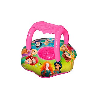 Boia Inflável Circular com Fralda e Cobertura Princesa