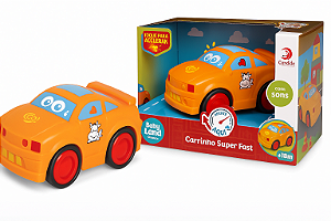 Carrinho Baby Land Super Fast Infantil Puxar Anda Sozinho