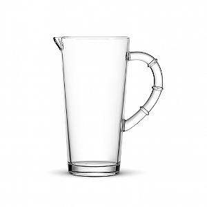 Jarra Vidro Bambu 1,1l Sucos Drinks Agua Transparente Decoração