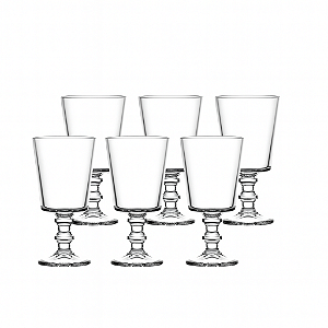 Taça Água Vinho Transparente 320ml 6 Pçs Suco Sobremesa Decoração