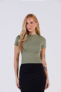 Blusa Sem Costura Manga Curta Básica Essencial