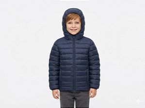 Jaqueta Puffer Infantil Juvenil Casaco Menino com Touca