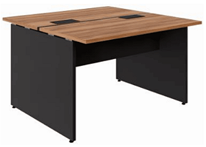 Plataforma Dupla - Pé Painel|25mm |1200 x 1200mm| Nogal com Preto