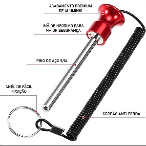 Pino seletor de pesos vermelho
