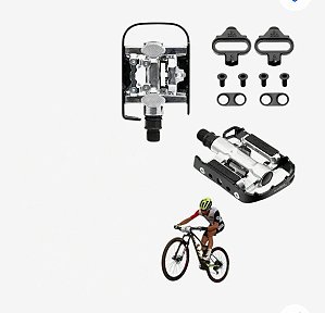 Pedal MTB com clip e tacos padrão shimano