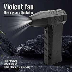 Mini Turbo Jet Fan Espanador de ar elétrico com 3 engrenagens ajustáveis 130000