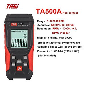 Tasi ta500a/b/c tacômetro contato & sem contato tacômetro digital laser foto tac