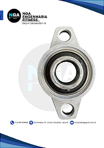 Mancal Com Rolamento Pra Eixo Linear Fusos 20mm - Kfl004