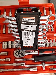 Kit de Soquetes 46 pçs + Conjunto de Chaves Combinadas 8 pçs