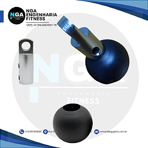 Terminal com Bola 5cm para Cabo de Aço Academia