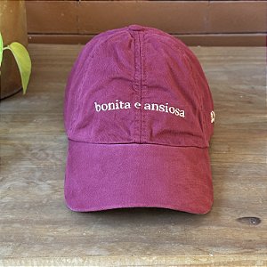 Boné Bonita e Ansiosa vinho