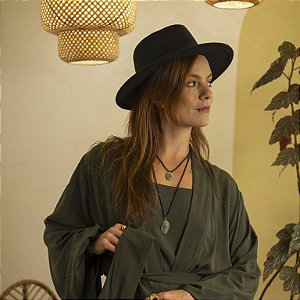 Chapéu de Cogumelo Preto