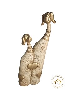 ESCULTURA DE CÃES LOVE